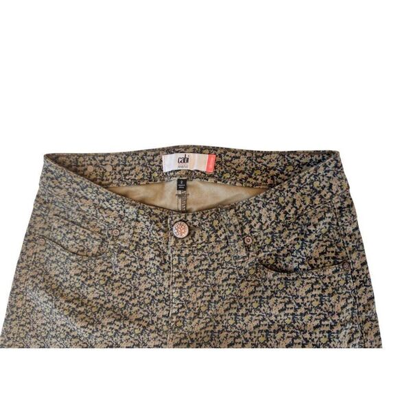 Cabi Abstract Floral Artsy Print Skinny Jeans Sz 2 EUC Mid-Rise Stretch, Soft - Picture 10 of 12